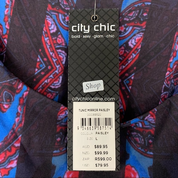 Paisley Mirror Print Tunic Dress size large - Picture 6 of 7